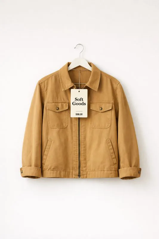 Minimal fashion product content — clean studio lighting, black and cream palette, restrained composition