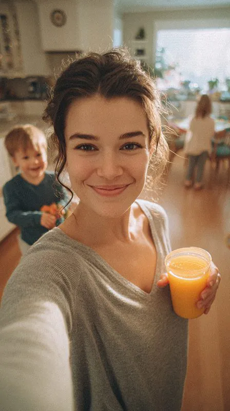 Candid UGC lifestyle content — product in hand, natural daylight, authentic customer perspective