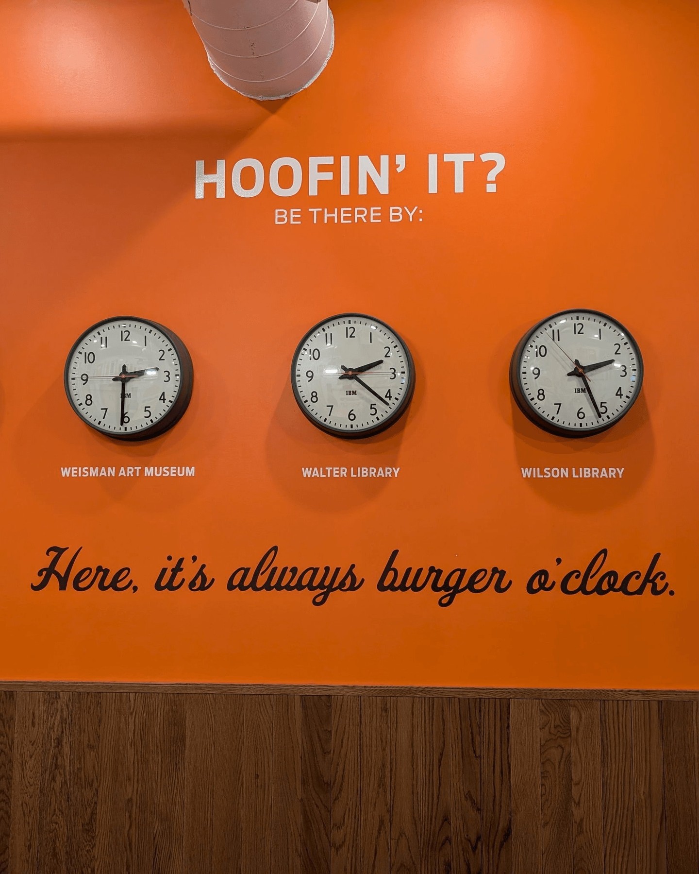 My Burger interior signage reference